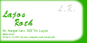 lajos roth business card